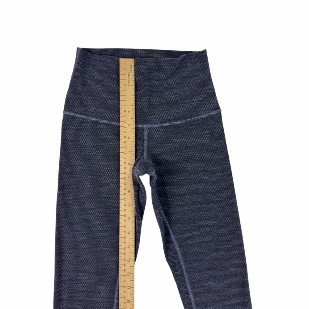 Lululemon Wunder Under Variegated Knit HR Warm Leggings Purple Gray Women’s Sz 2